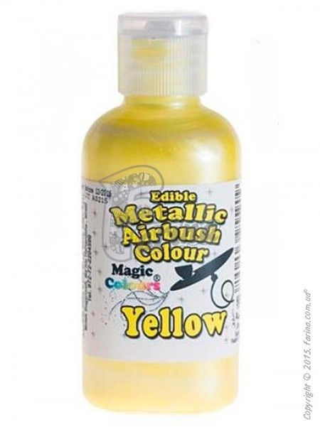 Краситель для аэрографа Желтый металлик Magic Colours 55 мл - Metallik Airbrush (Металлик Эйрбраш)< фото цена